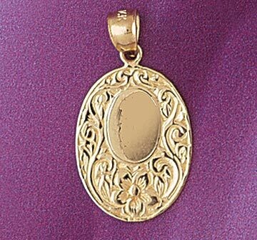 Dazzlers Jewelry Engravable Pendant Necklace Charm Bracelet in Yellow, White or Rose Gold 5781, MPN…