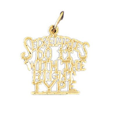 Dazzlers Jewelry Secretaries Do It With The Right Type Pendant Necklace Charm Bracelet in Yellow, W…