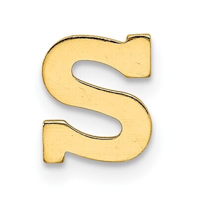 Die Struck Letter S 14k Yellow Gold YG2221S, MPN: YG2221S,