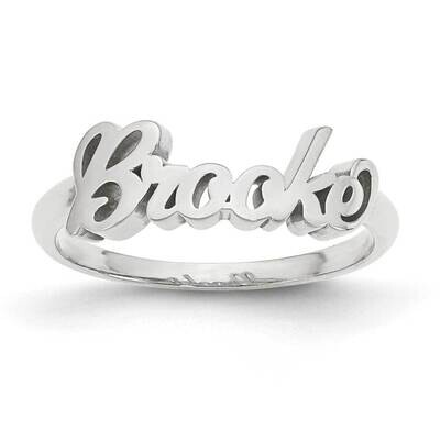 Casted High Polish Name Ring Sterling Silver Rhodium-plated XNR57SS, MPN: XNR57SS, 191101392788