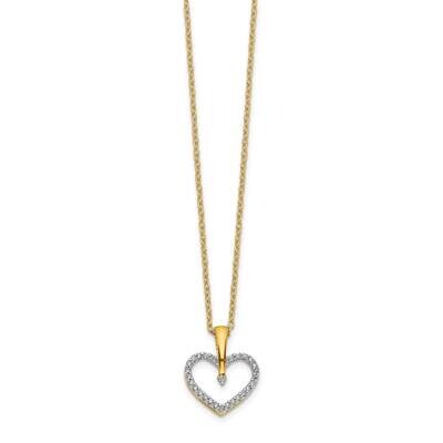 Diamond Heart Pendant 14k Yellow Gold PM4363-015-YA, MPN: PM4363-015-YA, 883957510101