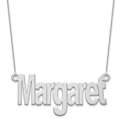 Name Plate Necklace 10k White Gold Large 10XNA1261W, MPN: 10XNA1261W,