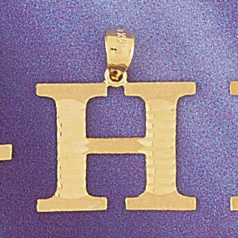 Dazzlers Jewelry Initial H Pendant Necklace Charm Bracelet in Yellow, White or Rose Gold 9572h, MPN…