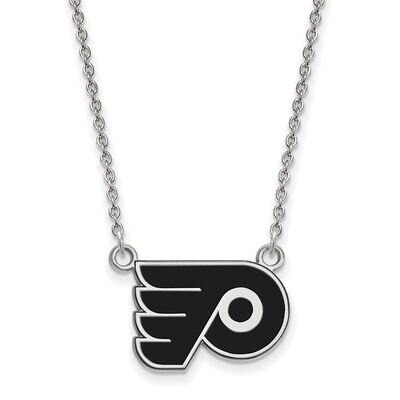 Philadelphia Flyers Small Enamel Pendant with Chain Necklace Sterling Silver SS030FLY-18, MPN: SS03…