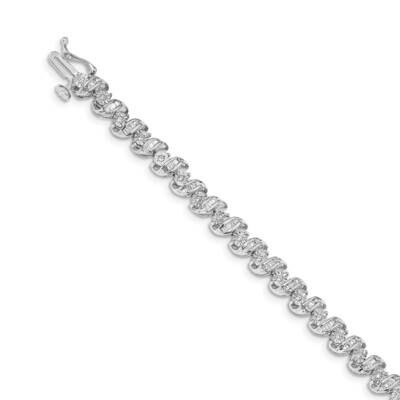 Bracelet 14k White Gold Diamond BM4646-100-WA, MPN: BM4646-100-WA, 883957978796