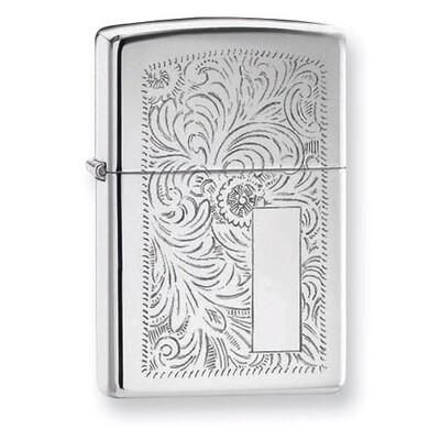 Zippo Venetian High Polish Chrome Lighter GL1012, MPN: GL1012, 41689106508