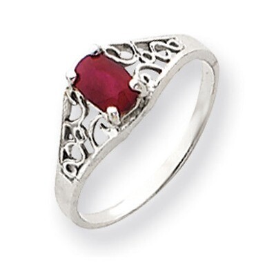 6x4mm Oval Ruby ring 14k White Gold Y4676R, MPN: Y4676R, 883957590493