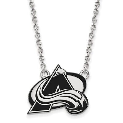 Colorado Avalanche Large Enamel Pendant with Chain Necklace Sterling Silver SS021AVA-18, MPN: SS021…