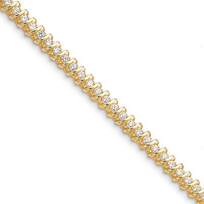 Diamond tennis bracelet 14k Gold X2004VS, MPN: X2004VS, 883957195773