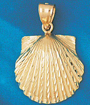 Dazzlers Jewelry Seashell Shell Pendant Necklace Charm Bracelet in Yellow, White or Rose Gold 210, …