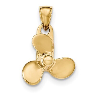 3-D Moveable Blade Propeller Pendant 14k Gold K5390, MPN: K5390, 637218044269