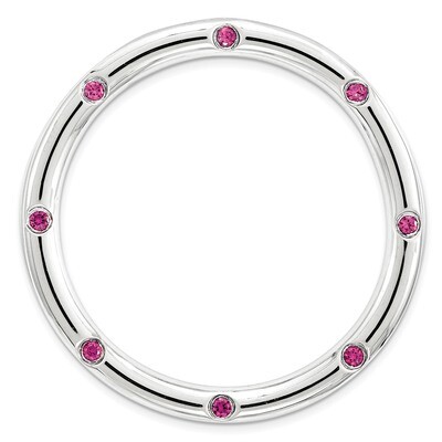 Created Ruby Chain Slide Sterling Silver Large QSK1792, MPN: QSK1792, 191101551031