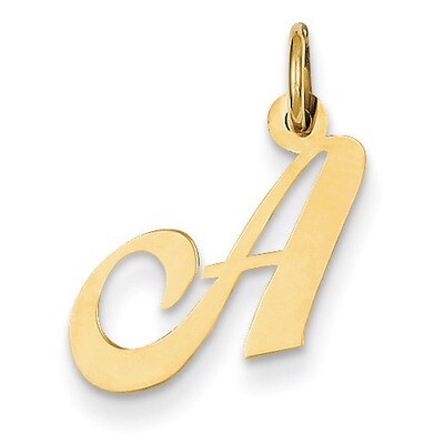 Small Fancy Script Initial A Charm 14k Gold YC650A, MPN: YC650A, 886774136479
