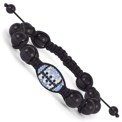 University of North Carolina Football Macrame Bracelet Swarovski Elements SB6121-35