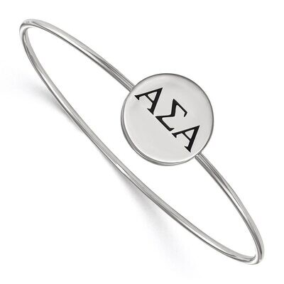 Alpha Sigma Alpha Enameled Slip-on Bangle Sterling Silver SS025ASI-7, MPN: SS025ASI-7, 886774604503