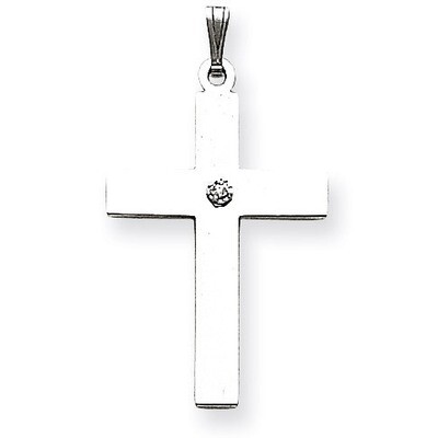 0.02ct. Diamond Cross Pendant 14k White Gold XWR41, MPN: XWR41, 883957486734