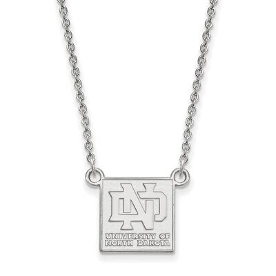 University of North Dakota Small Pendant with Chain Necklace 10k White Gold 1W009UNOD-18, MPN: 1W00…