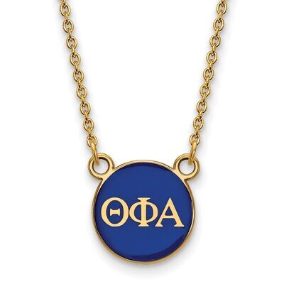 Theta Phi Alpha Extra Small Enameled Pendant with 18 Inch Chain Gold-plated Silver GP029TPA-18, MPN…