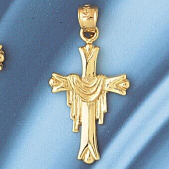Dazzlers Jewelry Cross Pendant Necklace Charm Bracelet in Yellow, White or Rose Gold 8257, MPN: DZ-…