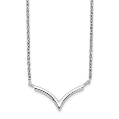 V Necklace Sterling Silver Polished QG5474-16, MPN: QG5474-16, 886774089867