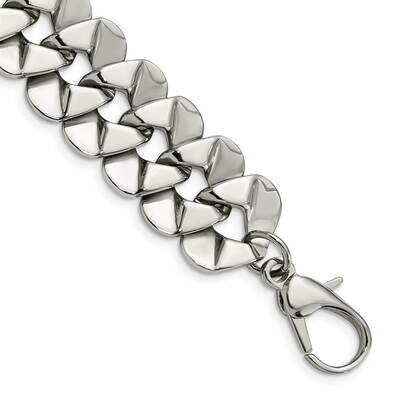 Fancy 8.5 Inch Bracelet Stainless Steel Polished SRB908-8.5, MPN: SRB908-8.5, 886774971490