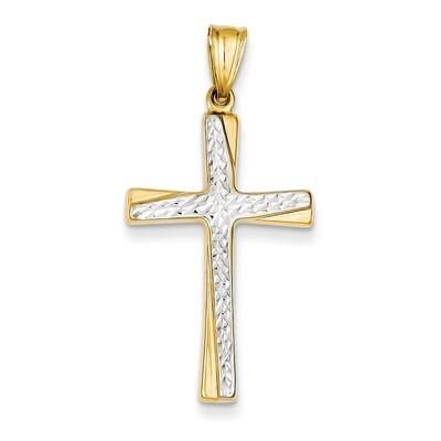 Diamond-cut Cross Pendant 14k Gold K4321, MPN: K4321, 869786132080