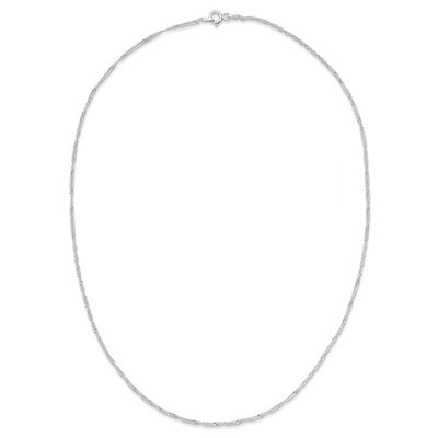 1.40mm Singapore Chain Sterling Silver QFC68-18, MPN: QFC68-18, 883957084855