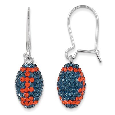 Auburn University Football Earrings Sterling Silver Swarovski Elements CE0172-46
