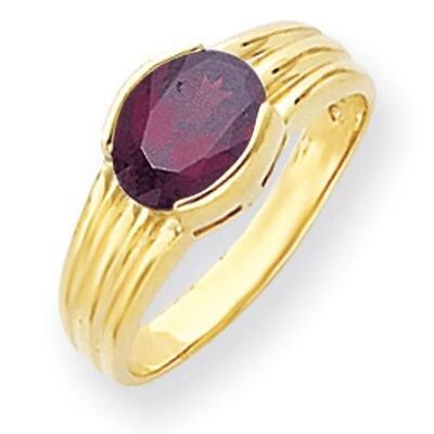 Rhodolite Garnet Ring 14k Gold 8x6mm Oval Y4473RG, MPN: Y4473RG, 883957389578