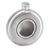 4.5oz Brushed Stainless Steel &amp; Crystal Flask GM4266, MPN: GM4266, 47105210149