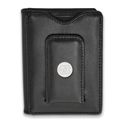 University of North Carolina Black Leather Wallet Sterling Silver on Leather SS012UNC-W1, MPN: SS01…