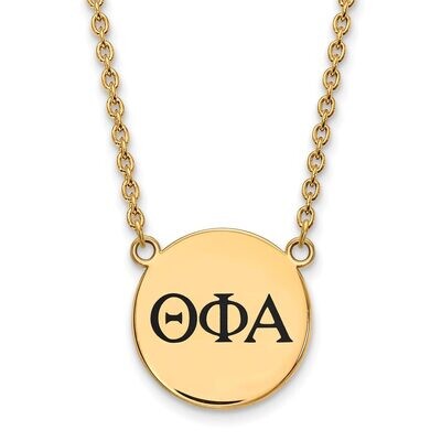 Theta Phi Alpha Small Enameled Pendant with 18 Inch Chain Gold-plated Silver GP017TPA-18, MPN: GP01…