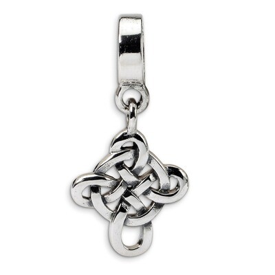 Celtic Weave Cross Dangle Bead - Sterling Silver QRS1379, MPN: QRS1379, 883957303390