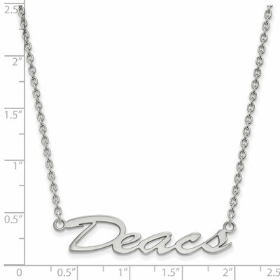 Wake Forest University Medium Pendant with Necklace - Sterling Silver SS059WFU-18, MPN: SS059WFU-18…