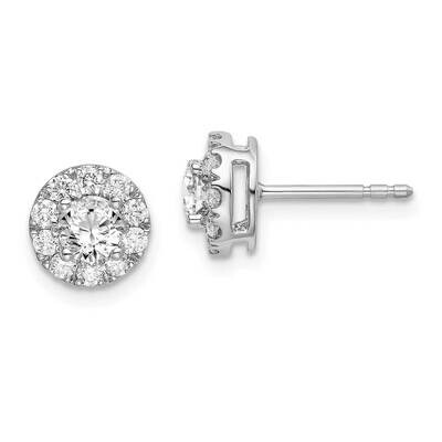 SI1/SI2 G H I Round Halo Earrings 14k White Gold Lab Grown Diamond EM6635-100-WLG, MPN: EM6635-100-…