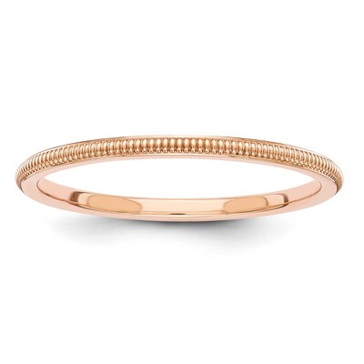 1.5mm Milgrain Band 14k Rose Gold STK3, MPN: STK3, 886774403298