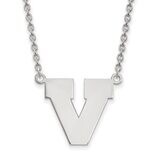 University of Virginia Large Pendant with Chain Necklace 10k White Gold 1W055UVA-18, MPN: 1W055UVA-…