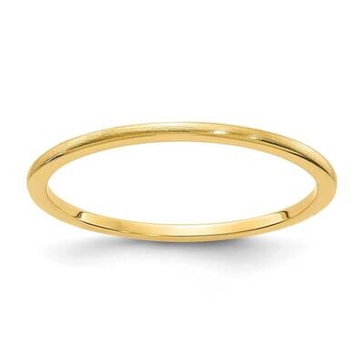 1.2mm Half Round Satin Stackable Band 14k Gold STK24-120Y, MPN: STK24-120Y, 191101670695