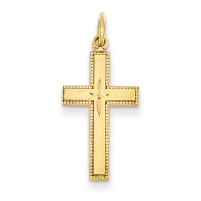 Cross Pendant 14k Gold Diamond-cut C1959, MPN: C1959, 883957247366