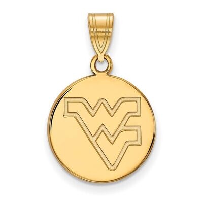 West Virginia University Medium Disc Pendant Gold-plated Silver GP039WVU, MPN: GP039WVU, 8867749405…