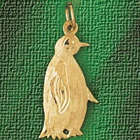 Dazzlers Jewelry Penguin Pendant Necklace Charm Bracelet in Yellow, White or Rose Gold 1616, MPN: D…