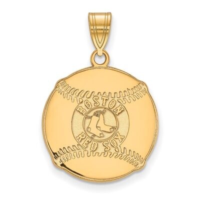 Boston Red Sox Pendant in Baseball Gold-plated Silver GP018RSO, MPN: GP018RSO, 886774922799
