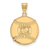 Boston Red Sox Pendant in Baseball Gold-plated Silver GP018RSO, MPN: GP018RSO, 886774922799