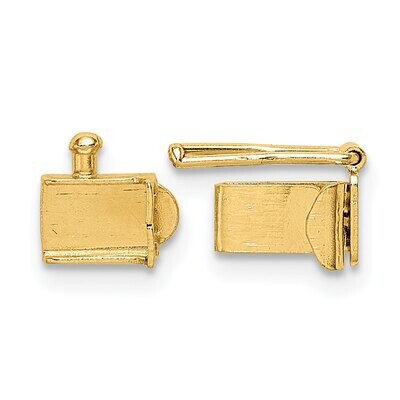 Folded Tongue and Box Clasp 14k Yellow Gold YG1839, MPN: YG1839,