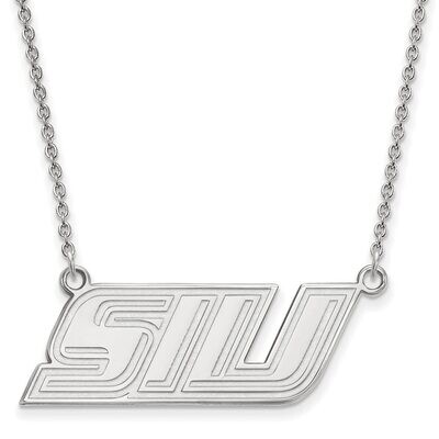 Southern Illinois University Small Pendant with Chain Necklace 14k White Gold 4W009SIU-18, MPN: 4W0…