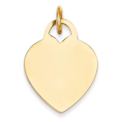 Heart Disc Charm 14k Gold S1453, MPN: S1453, 658226010107