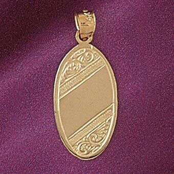 Dazzlers Jewelry Engravable Pendant Necklace Charm Bracelet in Yellow, White or Rose Gold 5794, MPN…
