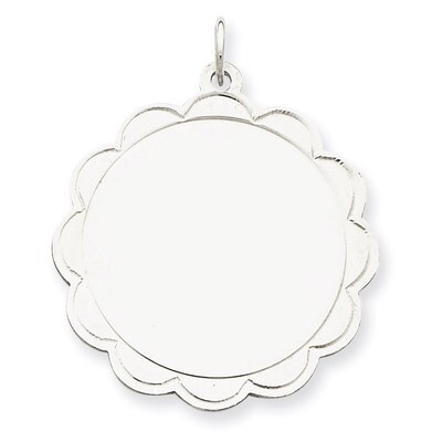 Disc Charm Engravable Sterling Silver QM421/27, MPN: QM421/27, 883957601779