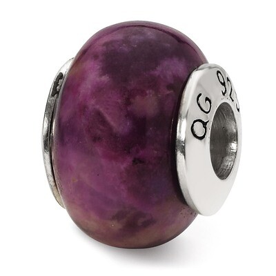 Purple Magnesite Stone Bead - Sterling Silver QRS1676, MPN: QRS1676, 883957308807