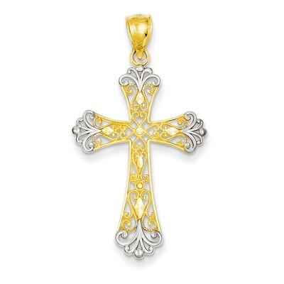 Diamond-cut Cross Pendant 14k Gold C4299, MPN: C4299, 886774617930